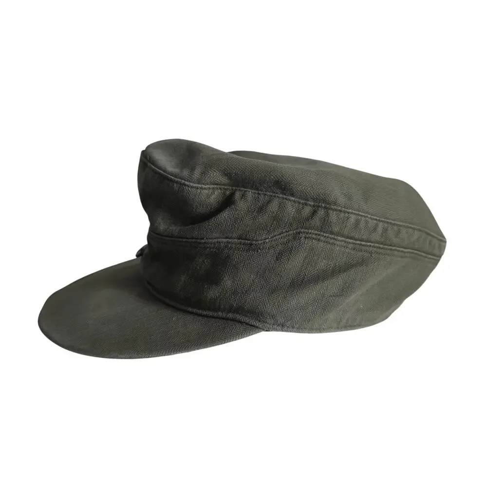 Vintage German Military Field Hat Olive Green Size 58 1959